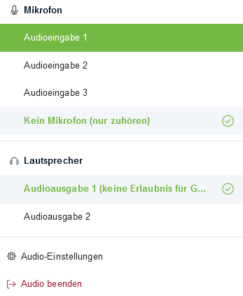 Firefox Audio Device Anzeigefehler