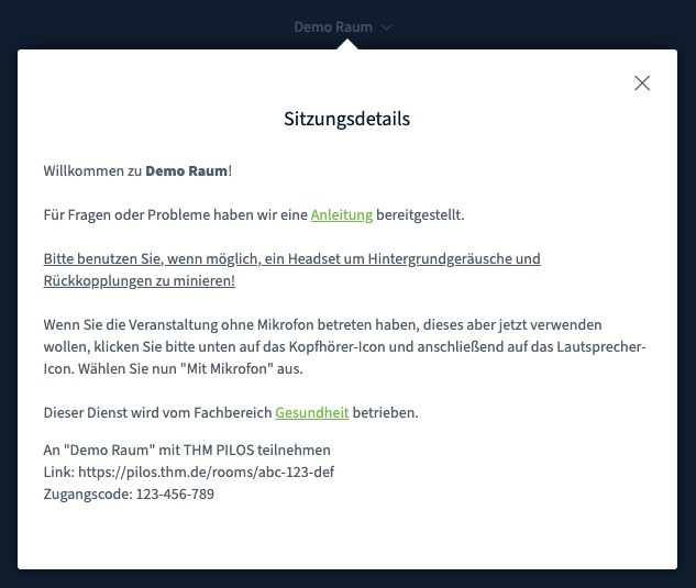 Sitzungsinformationen